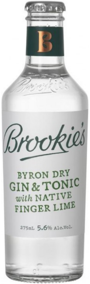 Brookies Dry Gin & Tonic With Native Finger Lime 275ml