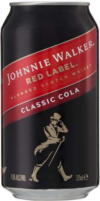 Johnnie Walker Red Label & Cola 4.6% Can 10 Pack 375ml