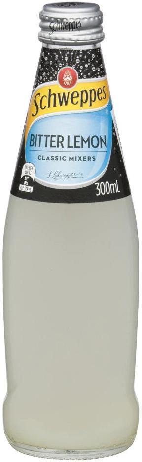 Schweppes Bitter Lemon Glass Bottle 300ml