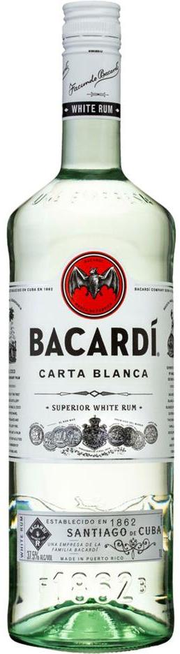 Bacardi Carta Blanca Superior White Rum 1L