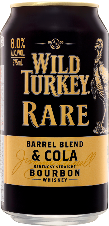 Wild Turkey Rare Bourbon & Cola Cans 375ml