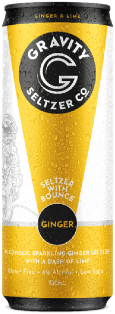 Gravity Seltzer Co. Ginger & Lime Seltzer 330ml