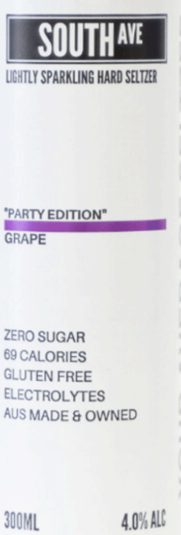 South Ave Seltzer Party Edition Grape 300ml