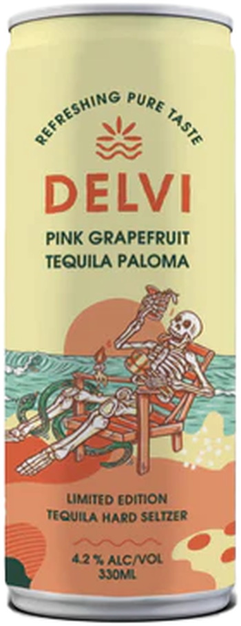 Delvi Pink Grapefruit Tequila Paloma Seltzer 330ml
