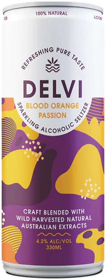 Delvi Blood Orange Passion Seltzer 330ml
