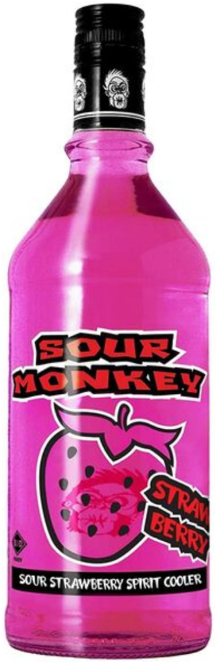 Sour Monkey Sour Strawberry Spirit Cooler 750ml