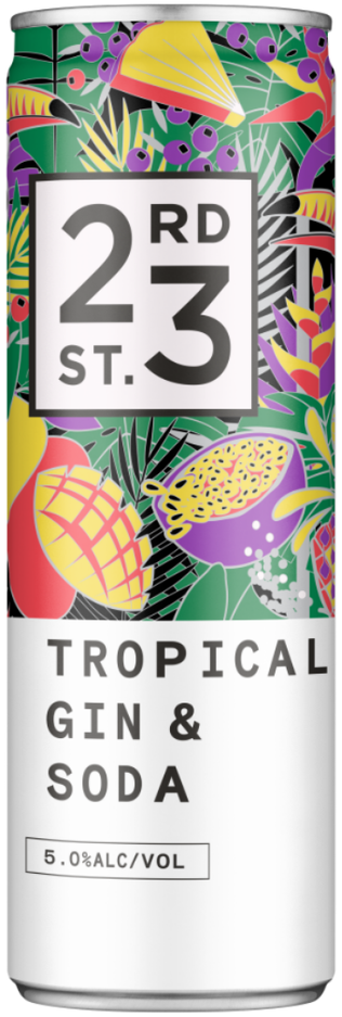 23rd Street Tropical Gin & Soda 5% 300ml