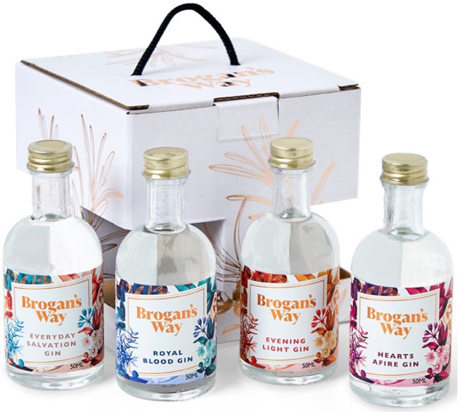 Brogan's Way 4 Gin Taster Gift Pack EEHR 4 x 50ml