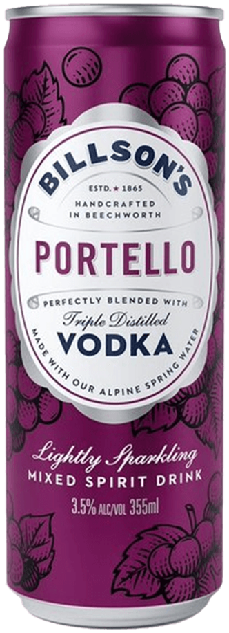 Billson's Vodka With Portello 355ml