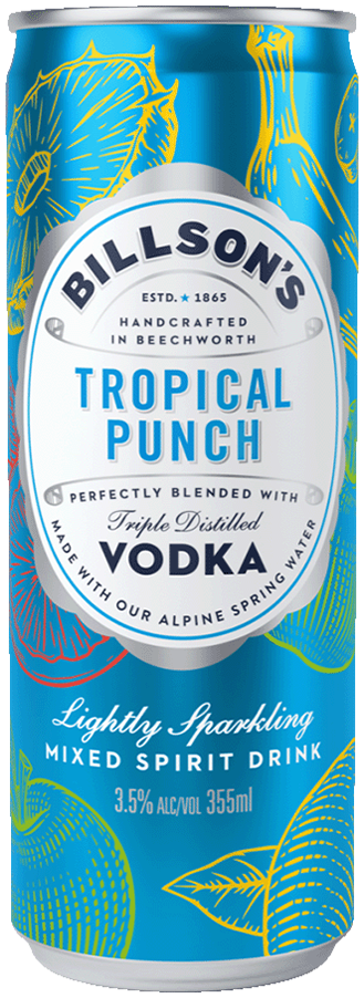 Billson's Vodka With Tropical Punch 355ml