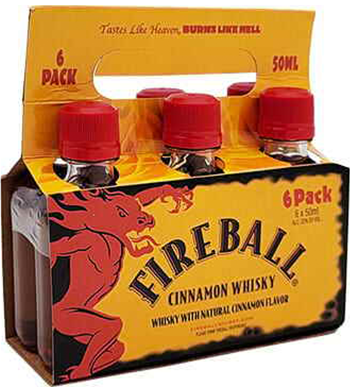Fireball Cinnamon Whisky Mini 6 Pack Carrier Case 50ml
