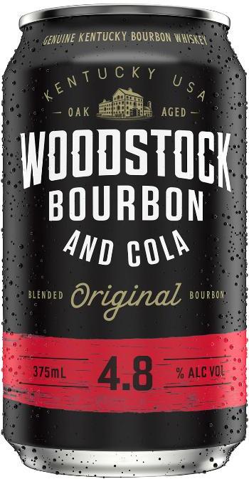 Woodstock Bourbon And Cola 4.8% 375ml