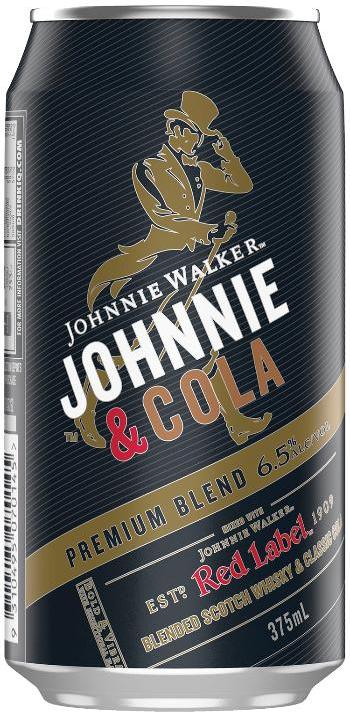 Johnnie Walker Johnnie & Cola Premium Blend Can 375ml