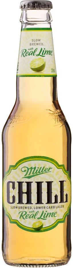 Miller Chill With Lime Lager Bottles 330ml