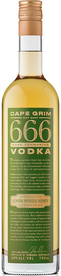 Cape Grim 666 Lemon Myrtle Honey Vodka 700ml