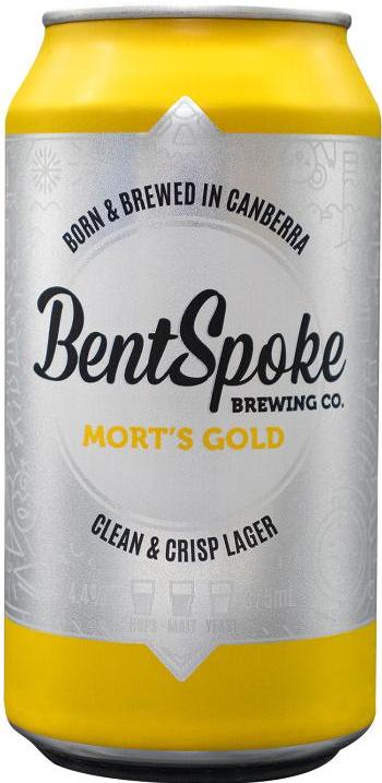 Bentspoke Brewing Co. Mort's Gold Lager Cans 375ml