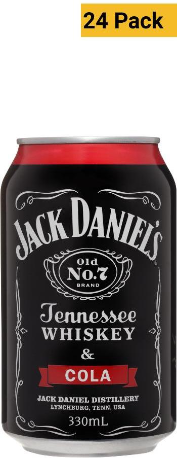 Jack Daniels Tennessee Whiskey & Cola 4.8% 330ml