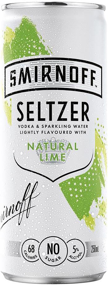 Smirnoff Natural Lime Seltzer 250ml