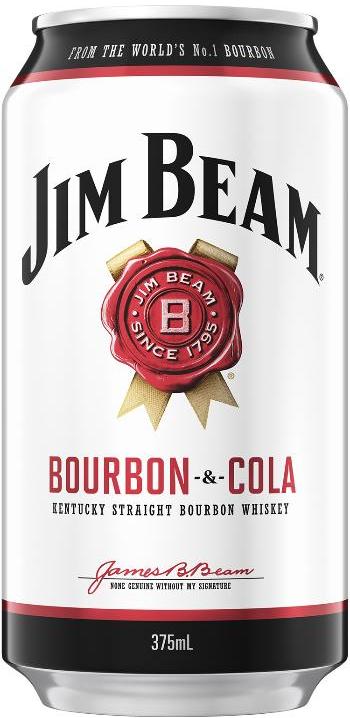 Jim Beam White & Cola Can 375ml
