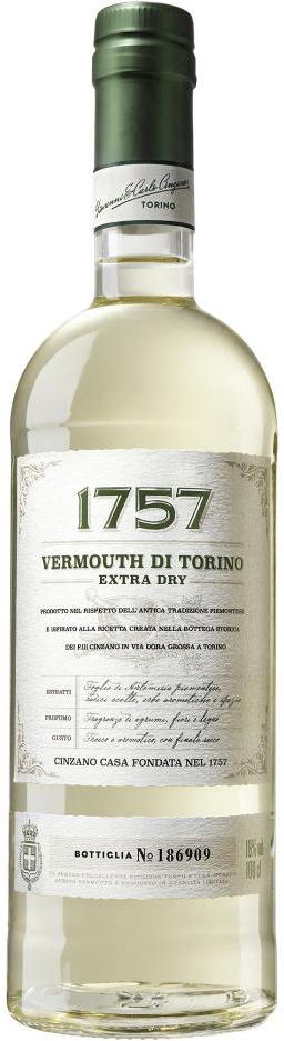 Cinzano 1757 Extra Dry Vermouth 1L