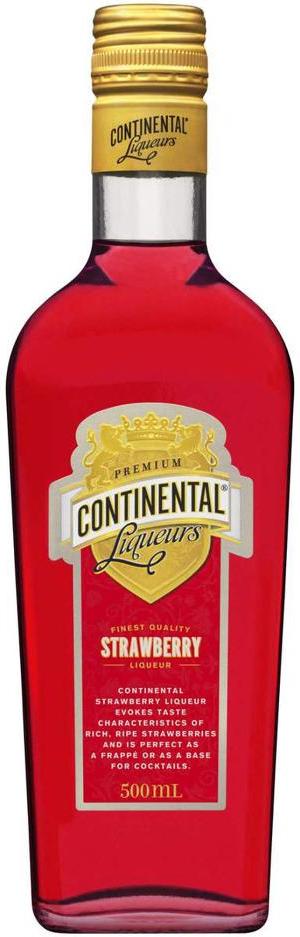 Continental Liqueurs Strawberry Liqueur 500ml