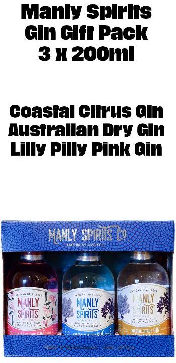 Manly Spirits Co Distillery Gin Gift Pack 200ml