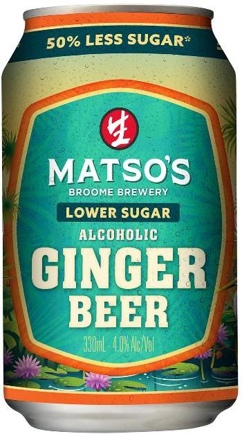 Matso's Broome Brewery Lower Sugar Alcoholic Ginger Beer Cans 330ml