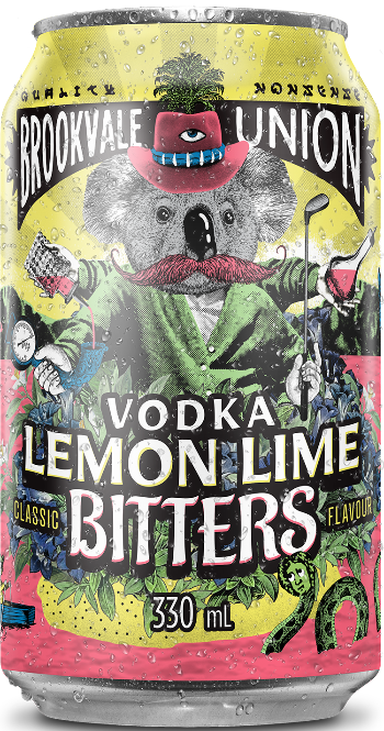 Brookvale Union Vodka Lemon Lime Bitters 330ml