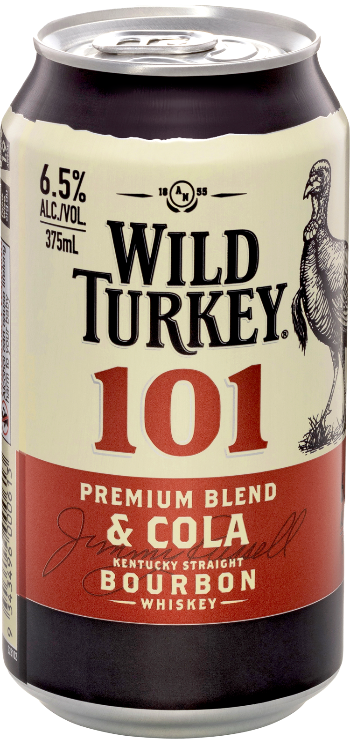 Wild Turkey 101 Premium Blend And Cola 375ml