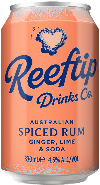 Reeftip Australian Spiced Rum With Ginger, Lime & Soda 330ml