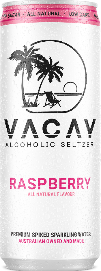 Vacay Raspberry Hard Seltzer 330ml