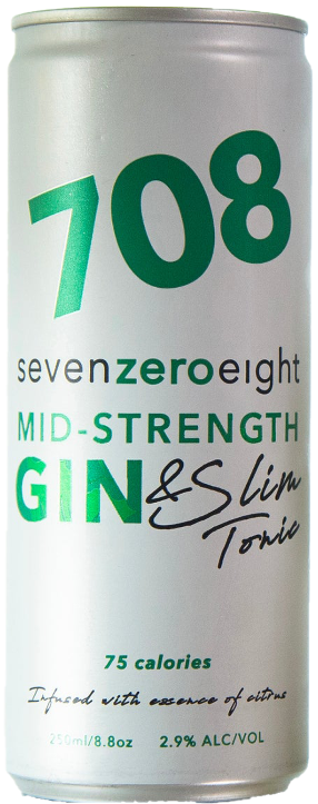 Sevenzeroeight Mid-Strength Gin & Tonic 250ml