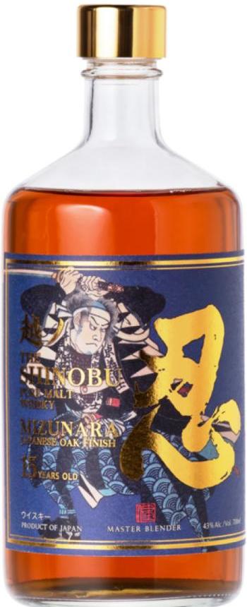 Shinobu 15 Year Old Mizunara Oak Japanese Whisky 700ml