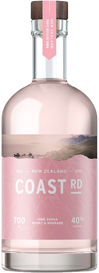 Coast Rd Pink Berry And Rhubarb Vodka 700ml
