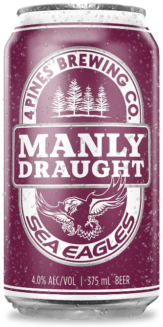 4 Pines Manly Sea Eagles Draught 2023 375ml
