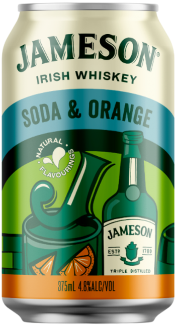 Jameson Irish Whiskey With Soda & Orange 375ml