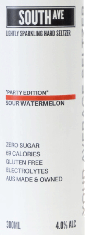 South Ave Seltzer Party Edition Sour Watermelon 300ml