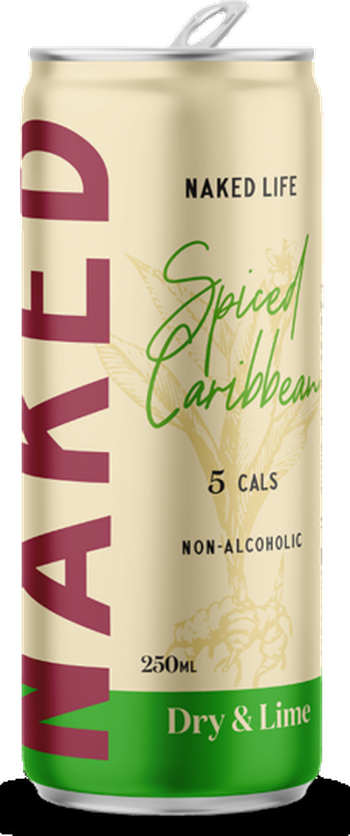 Naked Life Non-Alcoholic Spiced Caribbean Dry And Lime 4 250ml