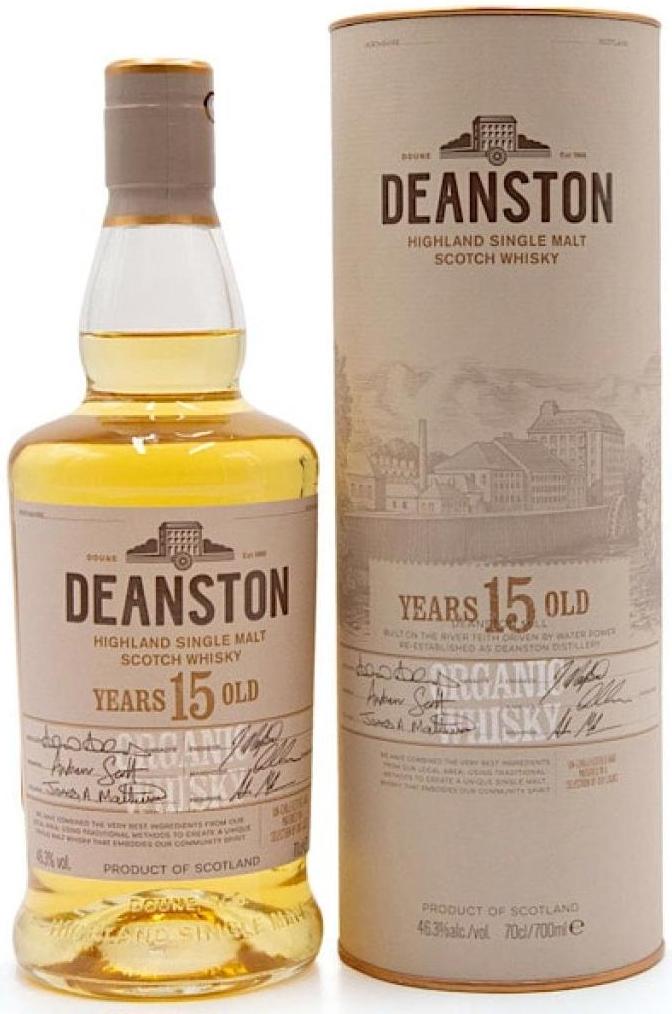 Deanston 15 Year Old Organic Scotch Whisky 700ml