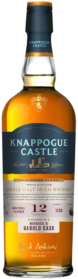Knappogue Castle 12 Year Old Barolo Cask Irish Whiskey 700ml