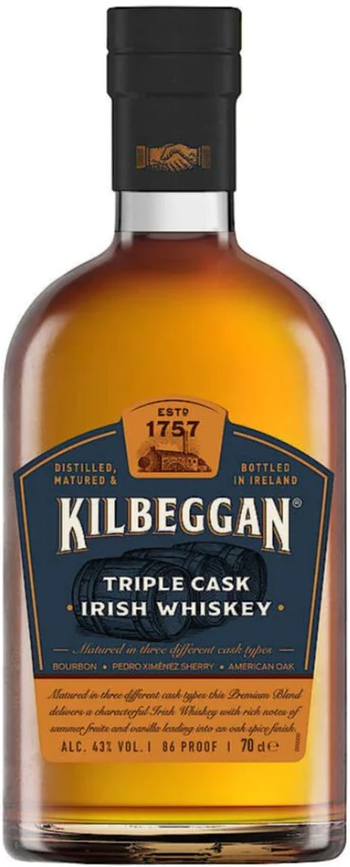 Kilbeggan Triple Cask Irish Whiskey 700ml