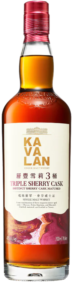 Kavalan Triple Sherry Cask Matured Taiwanese Single Malt Whisky 700ml