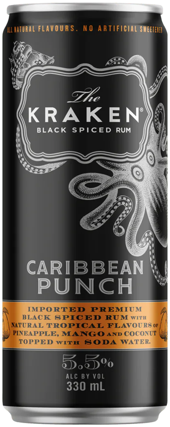 Kraken Spiced Rum Caribbean Punch 330ml