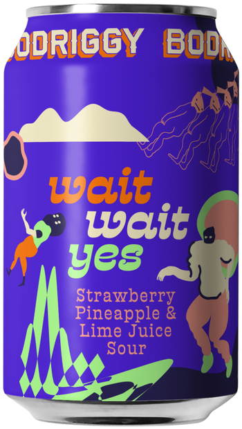 Bodriggy Wait Wait Yes Strawberry, Pineapple & Lime Sour 355ml