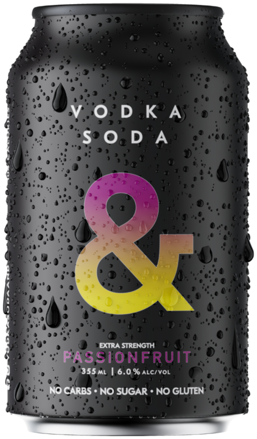 Ampersand Projects Vodka Soda & Passionfruit 355ml