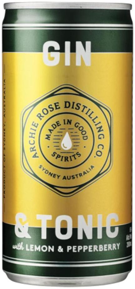 Archie Rose Gin & Tonic with Lemon & Pepperberry 200ml