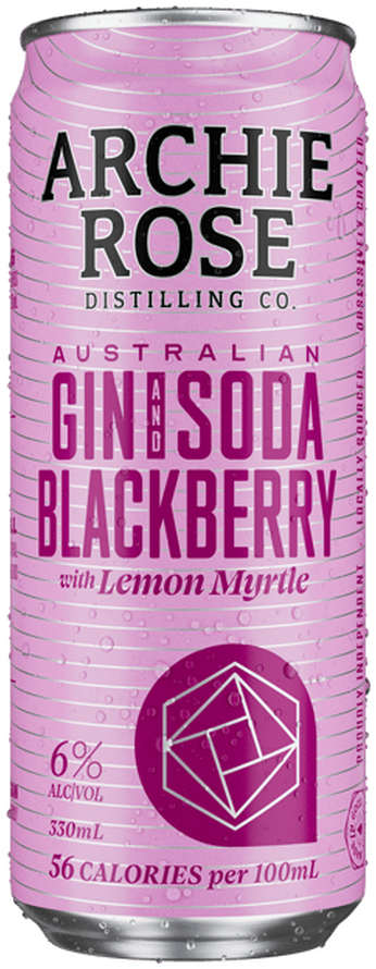 Archie Rose Straight Dry Gin & Blackberry Soda With Lemon Myrtle 330ml