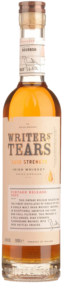Writers Tears Cask Strength 2022 Single Pot Still Whiskey 700ml