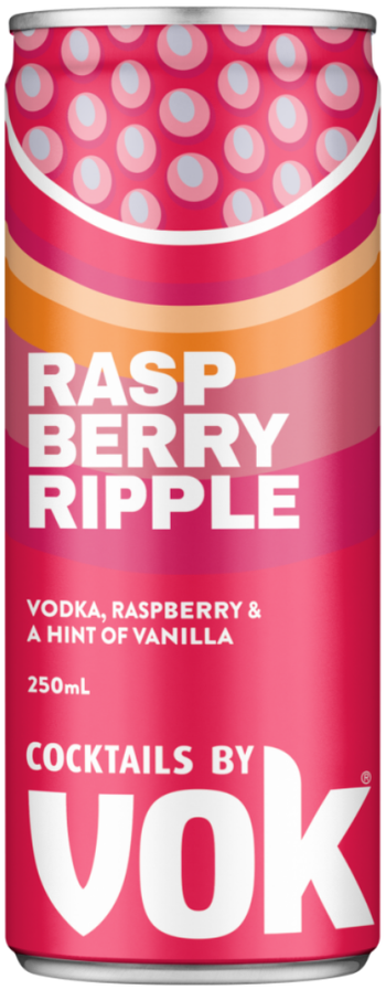 Vok Cocktail In Can Raspberry Ripple 250ml