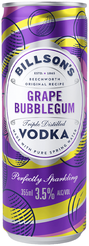 Billson's Vodka With Grape Bubblegum 355ml